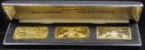 1973 1oz gold plated silver Bars Watergate