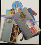 Set of Bicentennial Medals & Mint Set Commen Stamp