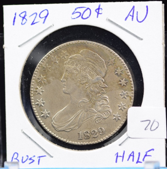 1829 Bust Half Dollar About UNC Super Nice Half Dollar