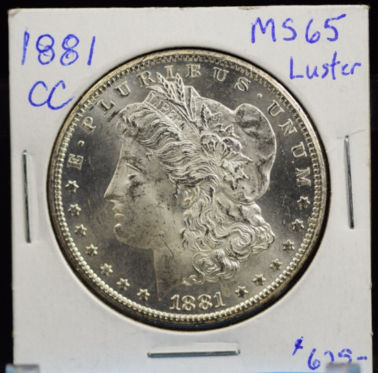 1881-CC Morgan Dollar MS65