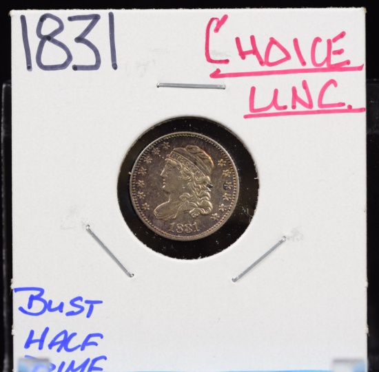 1831 Bust Half Dime Choice UNC Toned Original