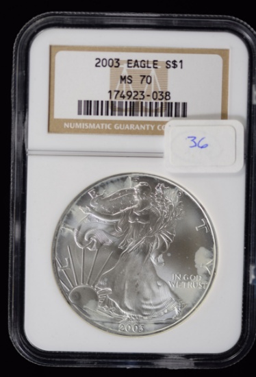 2003 American Silver Eagle NGC MS-70