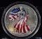 1999 American Silver Eagle 1 Ounce Painted US Flag Colors