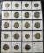 Sheet of 20 Different Bi-Metallic Foreign Coins VF-CH BU