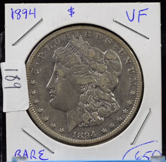 1894 Morgan Dollar Low Mintage Very Rare VF