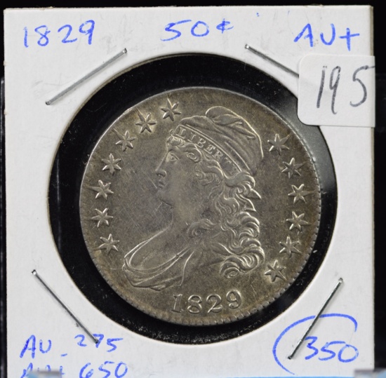 1829 Bust Half Dollar AU/UNC