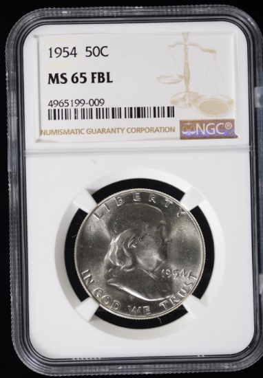 1954 Franklin Half Dollar FBL NGC MS-63