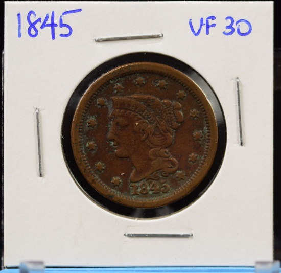 1845 Large Cent VF30