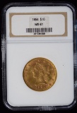 1894 $10 Gold Liberty NGC MS-61