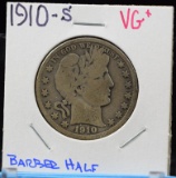 1910-S Barber Half Dollar VG Plus