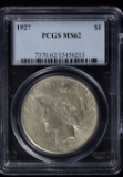 1927 Peace Dollar PCGS MS-62