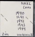 1940-1943 4 Germany Nazi Zine WWII 4 Coins