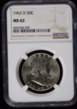 1962-D Franklin Half Dollar NGC MS-62