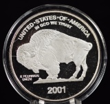 2001 1 Ounce Proof Silver Buffalo