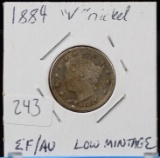 1884 Liberty Head Nickel RARE XF/AU
