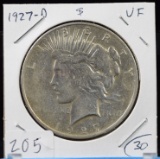 1927-D Peace Dollar VF