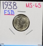 1938 Mercury Dime MS65 FSB