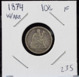 1874 Seated Dime with Arrows Fine