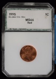 1995 DD Lincoln Cent MS66 Red