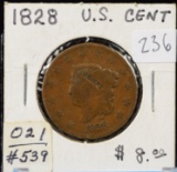 1828 Large Cent Fine