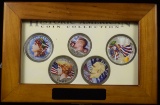 5 Coin Silver Dollar Set Morgan Peace IKE ASE & Kennedy