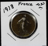 1918 France 2Francs Silver