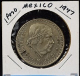 1947 Mexico 1 Peso Silver