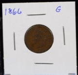 1866 Indian Head Cent  Tough Date