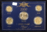 2000 24KT Gold Sacagawea & Annual Set