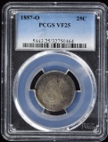 1857-O Seated Quarter PCGS VF-25 R3 Plus