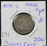 1875-S Twenty Cent Piece VG