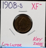 1908-S Indian Head Cent XF Key Date