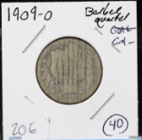 1909-O Barber Quarter Good