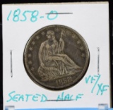 1858-O Seated Half Dollar VF/XF