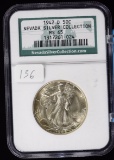 1942-D Walking Half Dollar NGC MS-65 Nevada Silver Collection