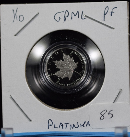Canadian Maple Leaf Platinum 1/10th oz