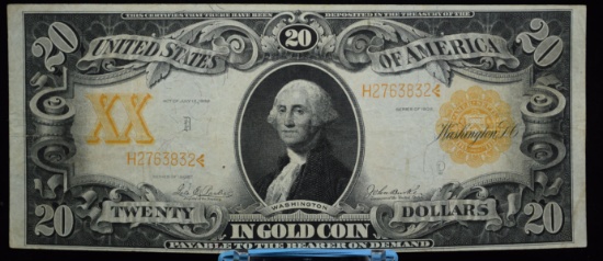 1906 $20 Gold Certificate XX H2763832 Very Nice Gold Certificate