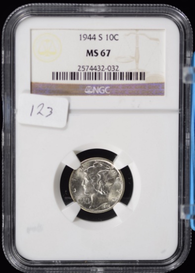 1944-S Roosevelt Dime NGC MS-67