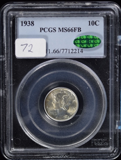 1938 Mercury PCGS MS-66FB CAC Nice Coin