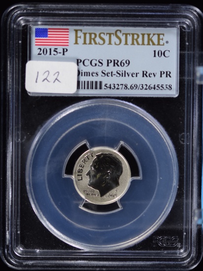 2015-P Proof Roosevelt Dime Rev PCGS PR-69