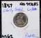 1837 Seated Liberty Dime Large Date MS62 Rare