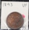 1843 Large Cent VF