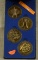 Patriotric Bicentennial Medallions Bronze 4pc Set Like New