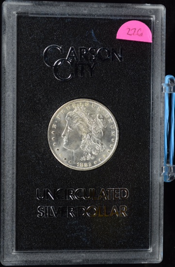1882-CC Morgan Silver Dollar GSA Box w/Card GEM UNC