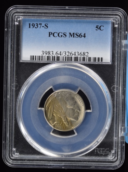 1937-S Buffalo Nickel PCGS MS-64