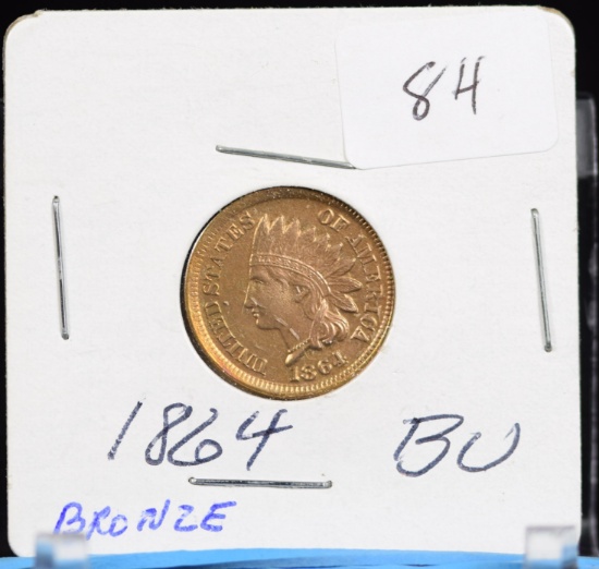 1864 Bronze Indian Head Penny BU