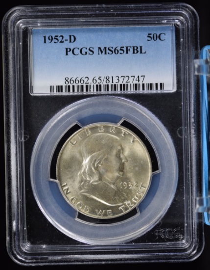 1952-D Franklin Half Dollar PCGS MS65 FBL