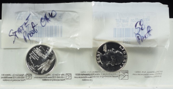 1958 Proof & Ohio Proof Quarters 3 Coins
