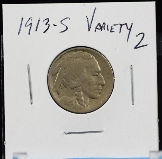1913-S Buffalo Nickel Variety 2
