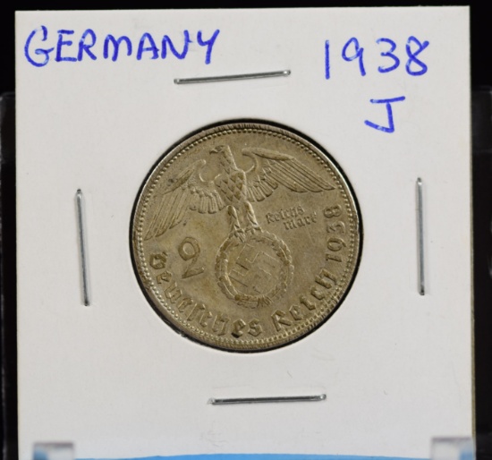 1938J German Nazi Silver Coin